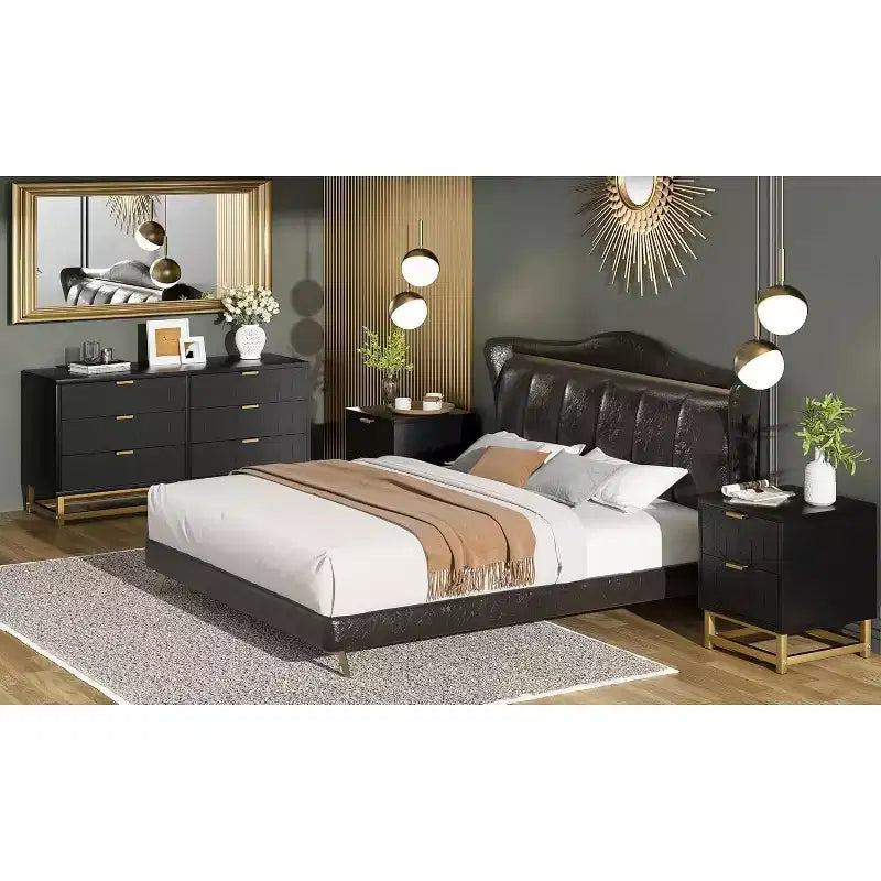 2/3/4/5/6/7 Drawer Dresser with Metal Legs, Wood Dressers Chest Organizer with Wide Storage, Modern Chest of Drawers for Bedroom, Living Room,Hallway