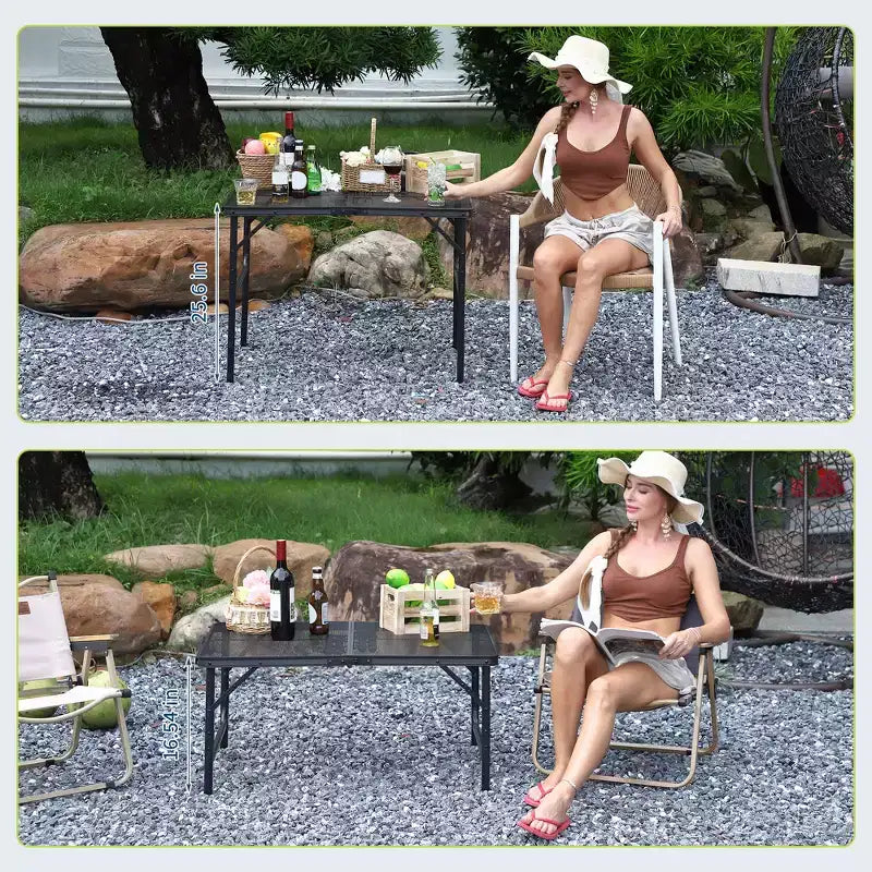 Aluminum Frame Iron Mesh Folding Table, Folding Table, Camping Table, Folding Desk, Outdoor Folding Table