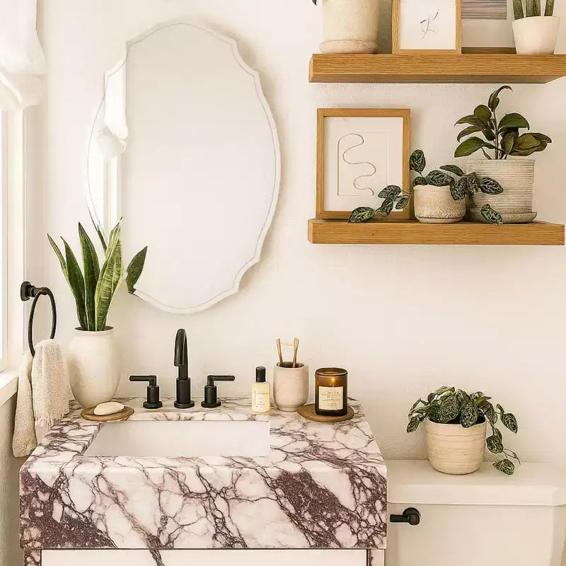 20 in. W x 30 in. H Novelty/Specialty Irregular Arched Frameless Beveled Surface Mounted Medicine Cabinet with Mirror