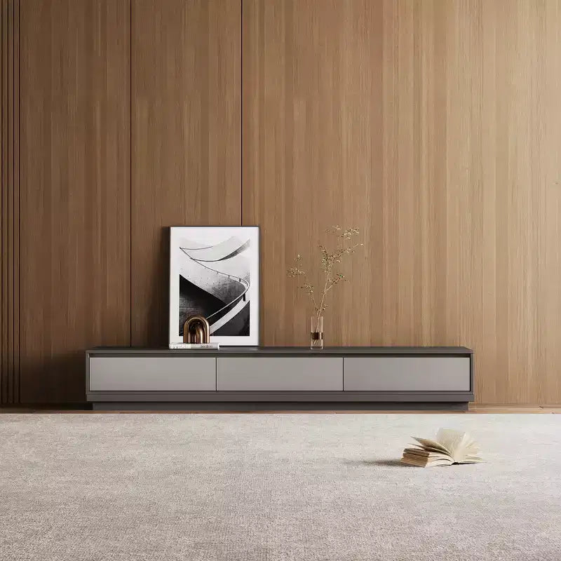 Mid-Century Modern78.7 Expandable TV stand, With a maximum width of 141.7, With 3 Storage Drawers