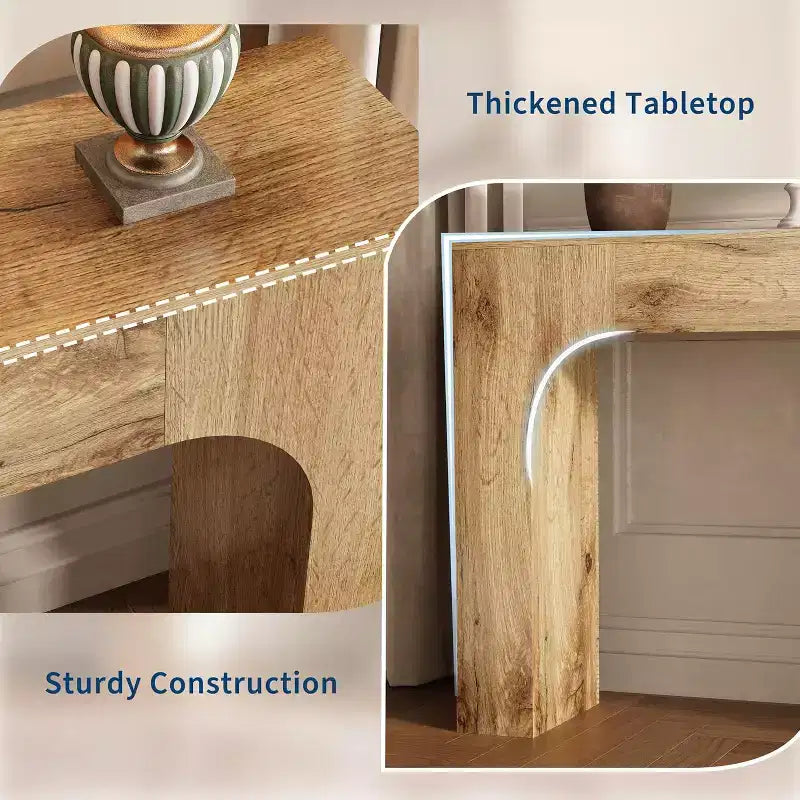 Console Table, Wooden Rectangular Sofa Table Behind The Couch, Industrial Entry Table Foyer Hallway Table, Farmhouse Entryway Tables