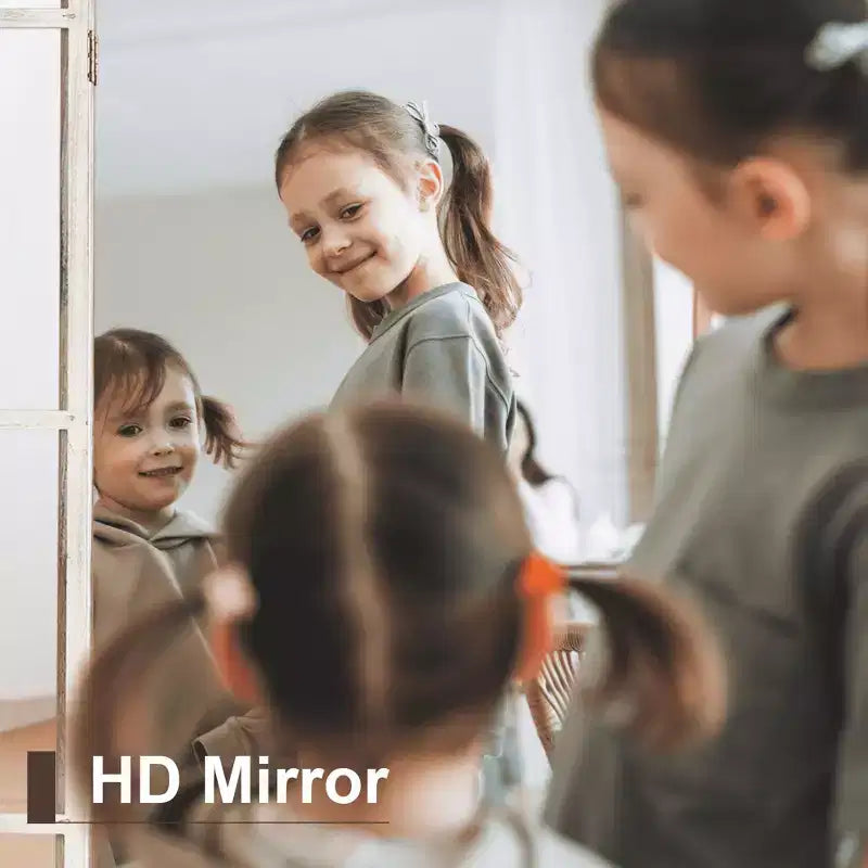 Full-Length Mirror Solid Wood Grid Right Angle Arch 71x31x1in Openable No Stand