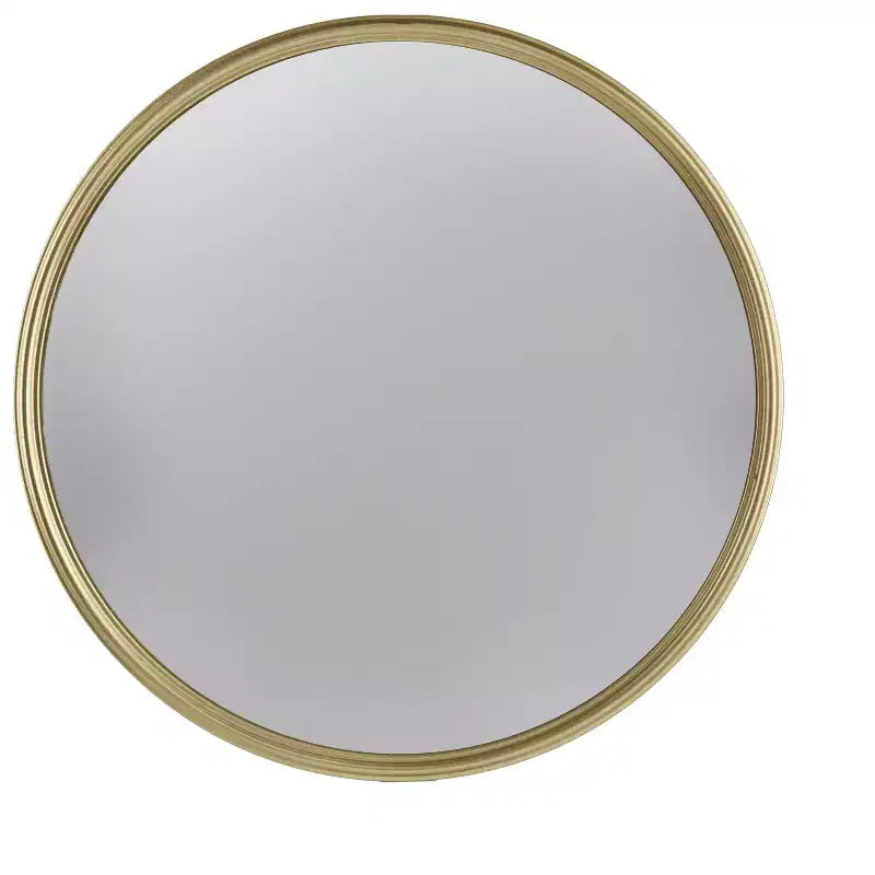 D15 Round Mirror, Circle Mirror with Iron Frame for Living Room Bedroom Vanity Entryway Hallway, Gold