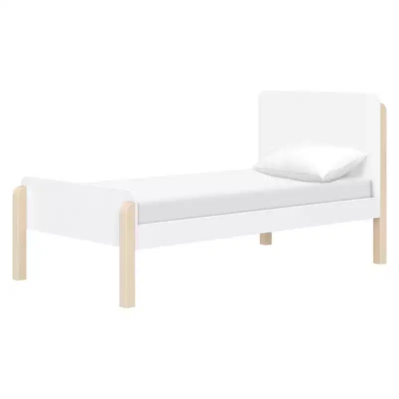 Twin Bed - White and Washed Natural