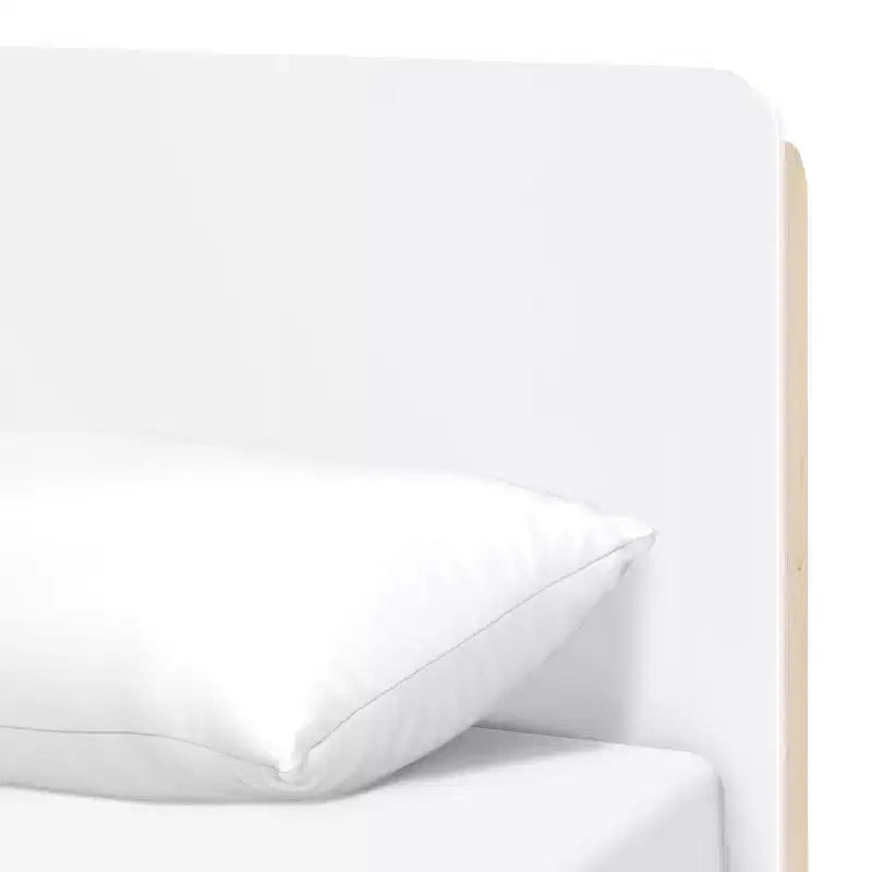 Twin Bed - White and Washed Natural