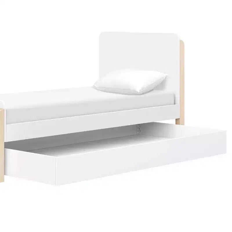 Twin Bed - White and Washed Natural