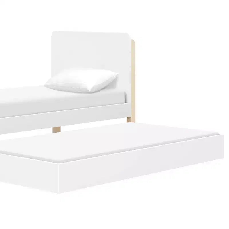 Twin Bed - White and Washed Natural
