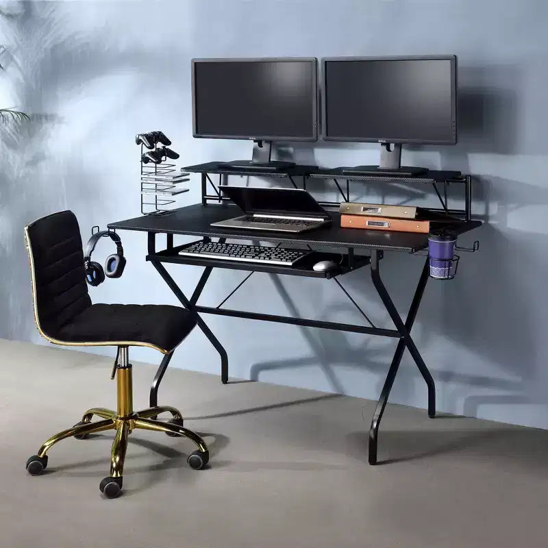 45 in.H Black Color Steel Standing Desks with No Storage