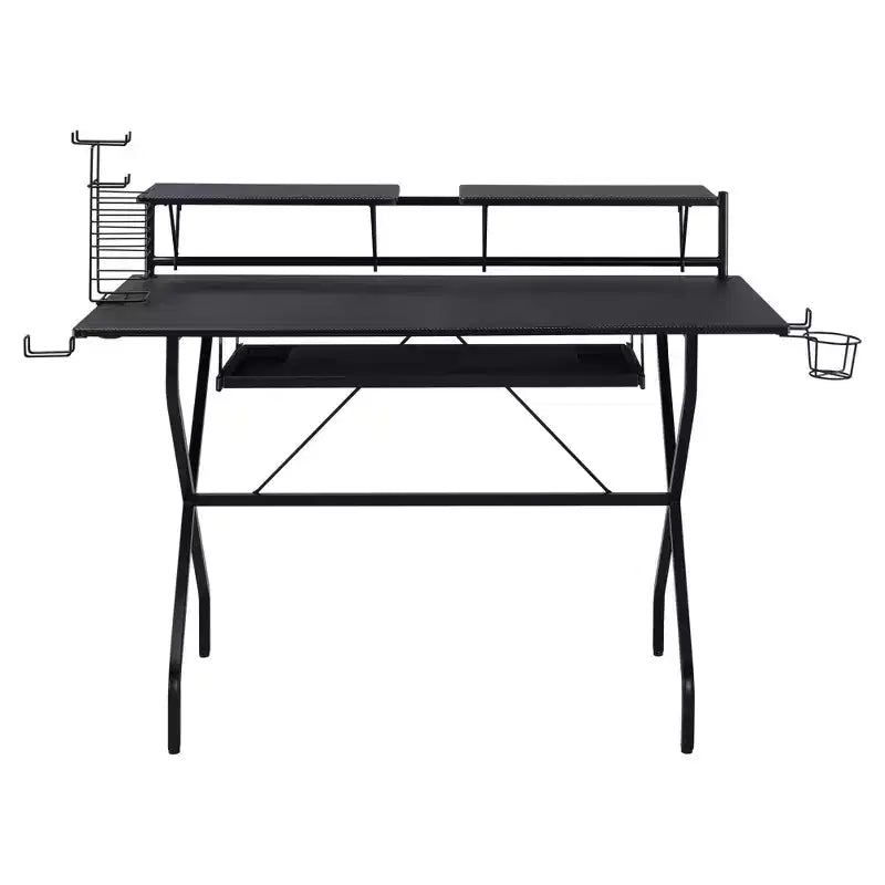 45 in.H Black Color Steel Standing Desks with No Storage