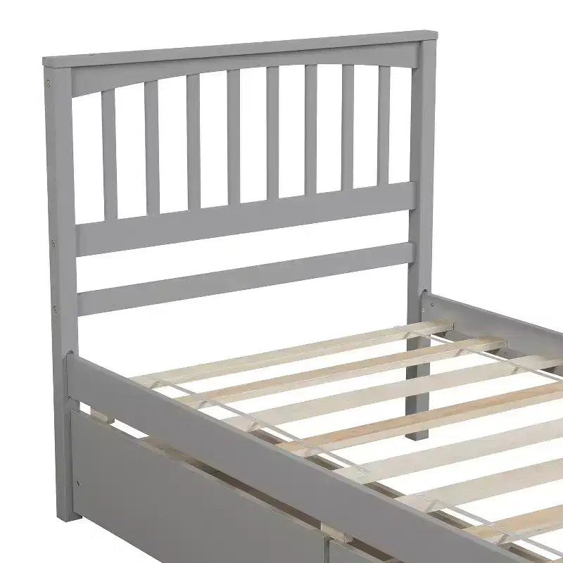 Twin size Platform Bed with 2 Drawers for Bedroom and Guest Room