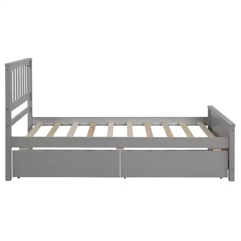 Twin size Platform Bed with 2 Drawers for Bedroom and Guest Room