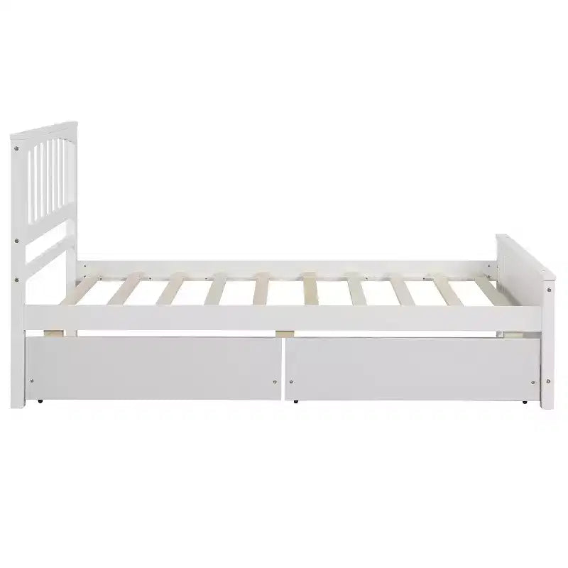 Twin size Platform Bed with 2 Drawers for Bedroom and Guest Room