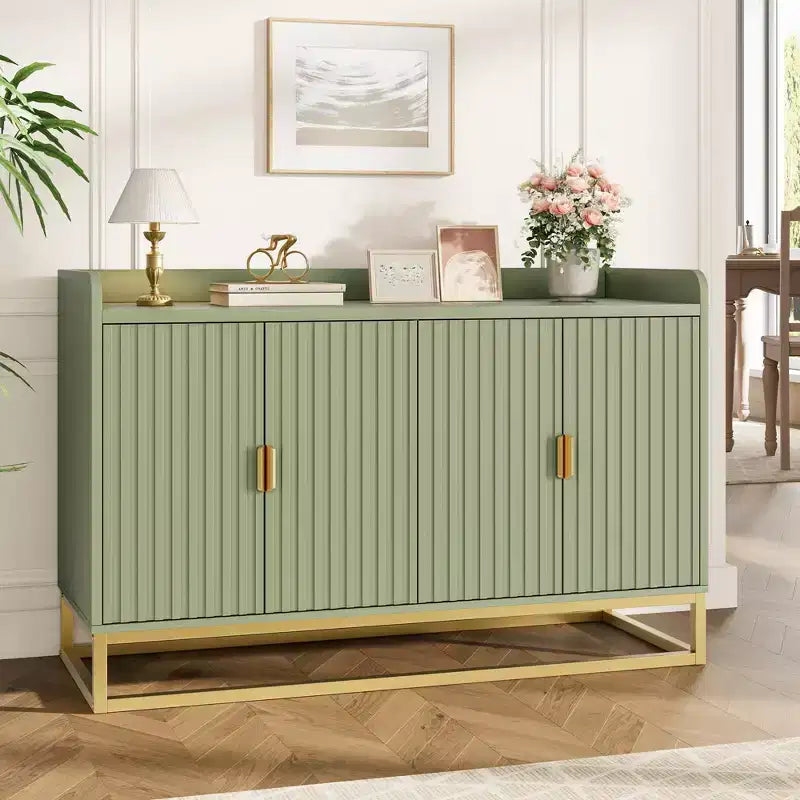 Storage Accent Sideboard with 4 Doors Modern Buffet Table for Living Room Kitchen Dining Room