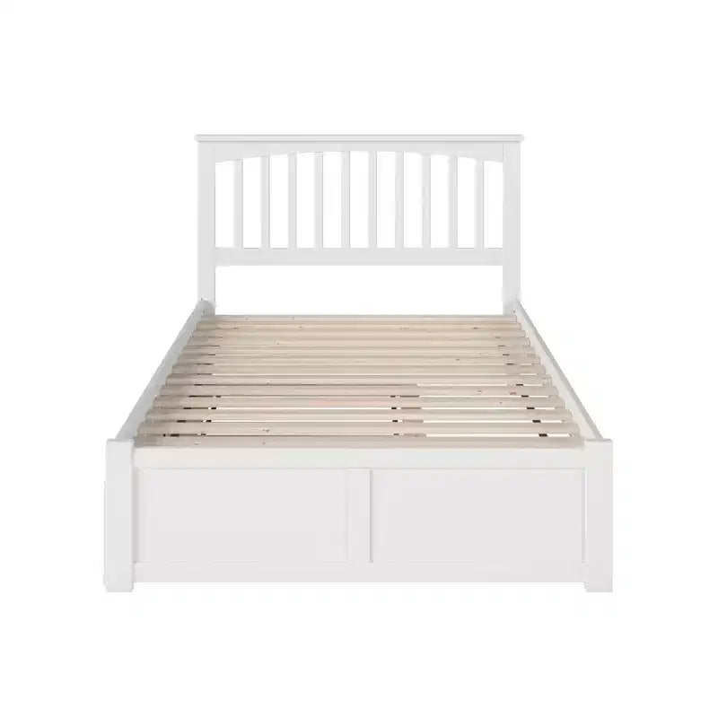 44.29 in. H White Full Size Freestanding Headboards with Mattress Platform