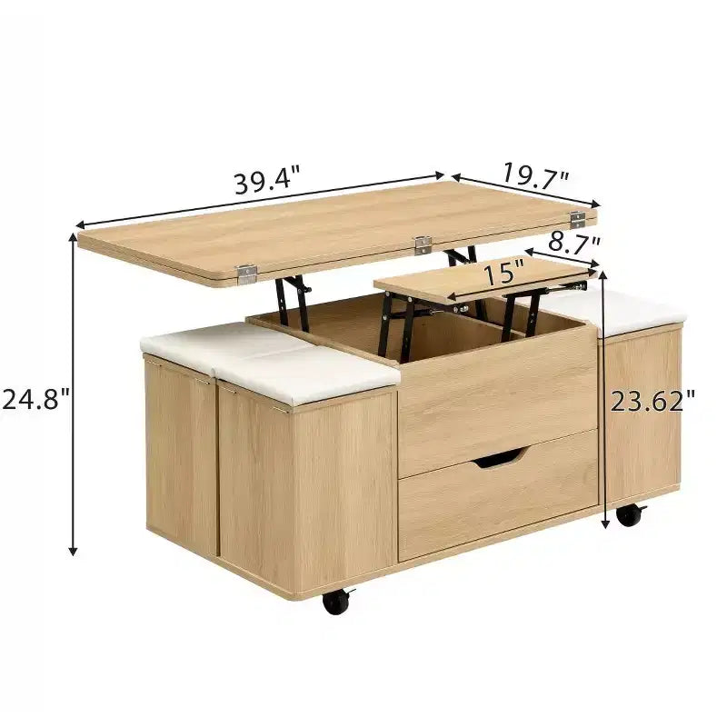 Twin Over Full Bunk Bed with Stairs and Storage, Solid Wood Bunk Bed Frame
