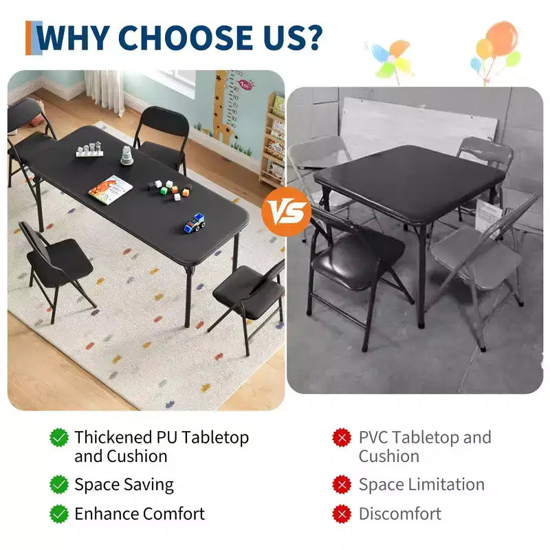 Kids Folding Table Only for Activities, Toddler Play Table for Learning and Crafts in Playroom, Classroom