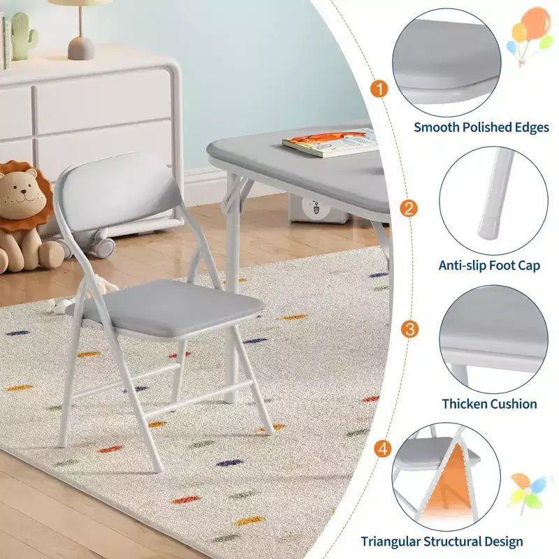 Kids Folding Table Only for Activities, Toddler Play Table for Learning and Crafts in Playroom, Classroom