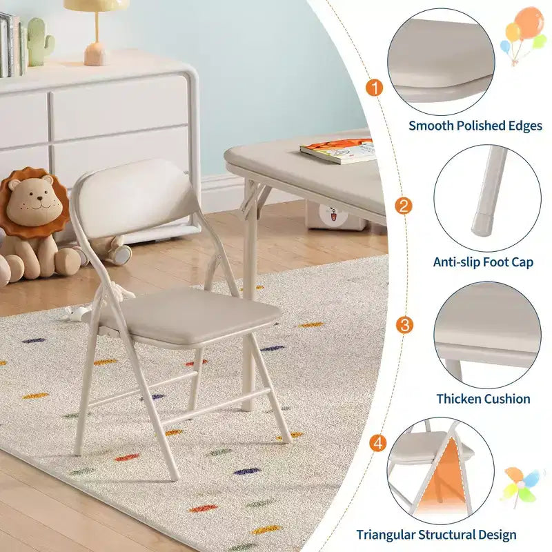Kids Folding Table Only for Activities, Toddler Play Table for Learning and Crafts in Playroom, Classroom