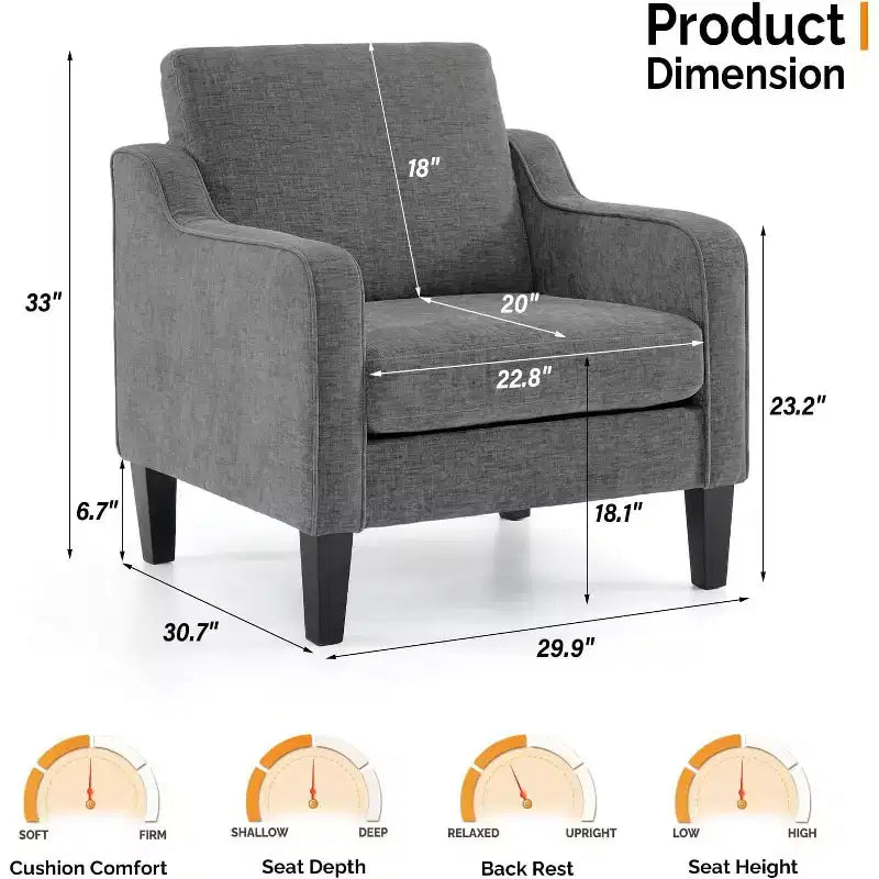 Accent Chair for Living Room Chairs Reading Chair Mid Century Modern Chair