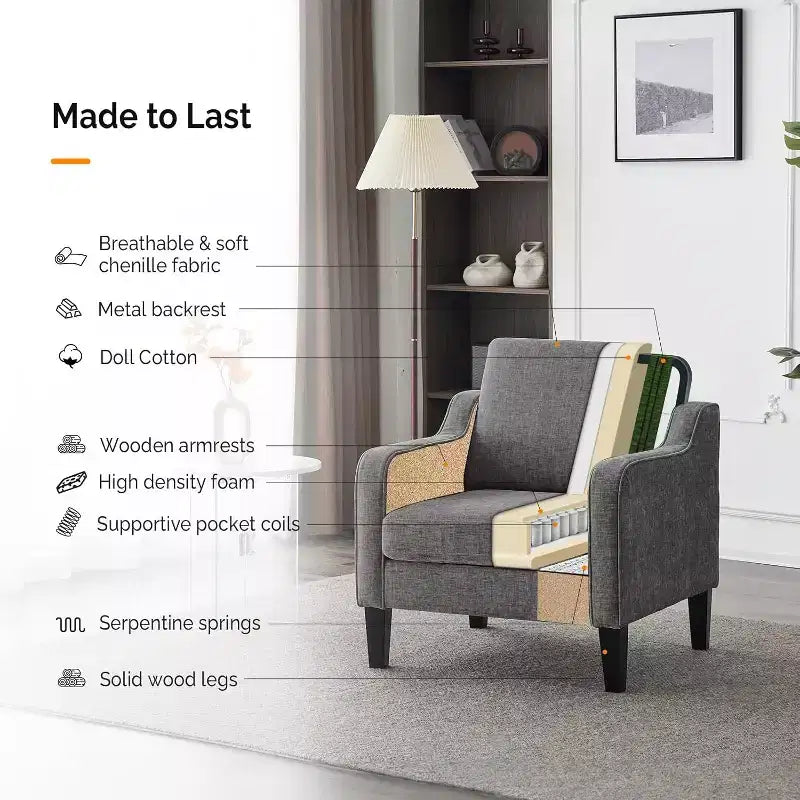 Accent Chair for Living Room Chairs Reading Chair Mid Century Modern Chair