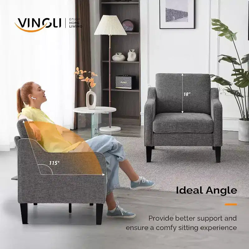 Accent Chair for Living Room Chairs Reading Chair Mid Century Modern Chair
